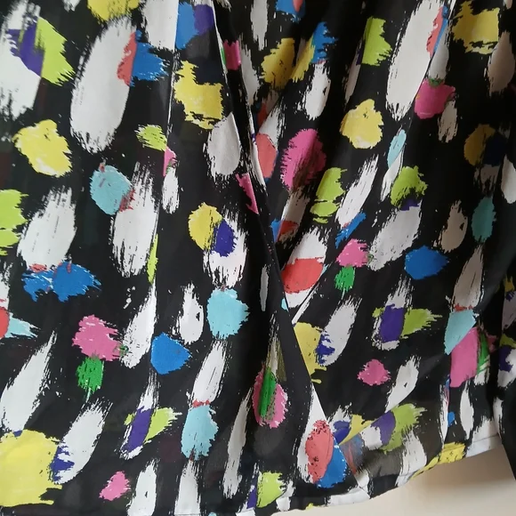 LIZ CLAIBORNE Faux Wrap Blouse Multicolor Size XL - Picture 9 of 11